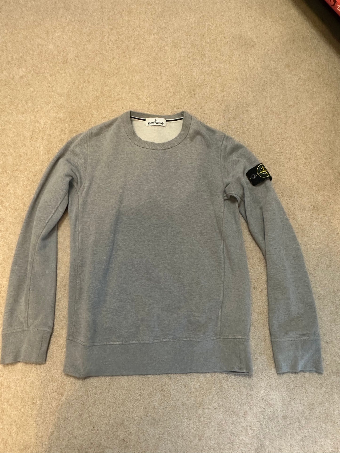 Stone Island Sweatshirt - Grey - Men's Small