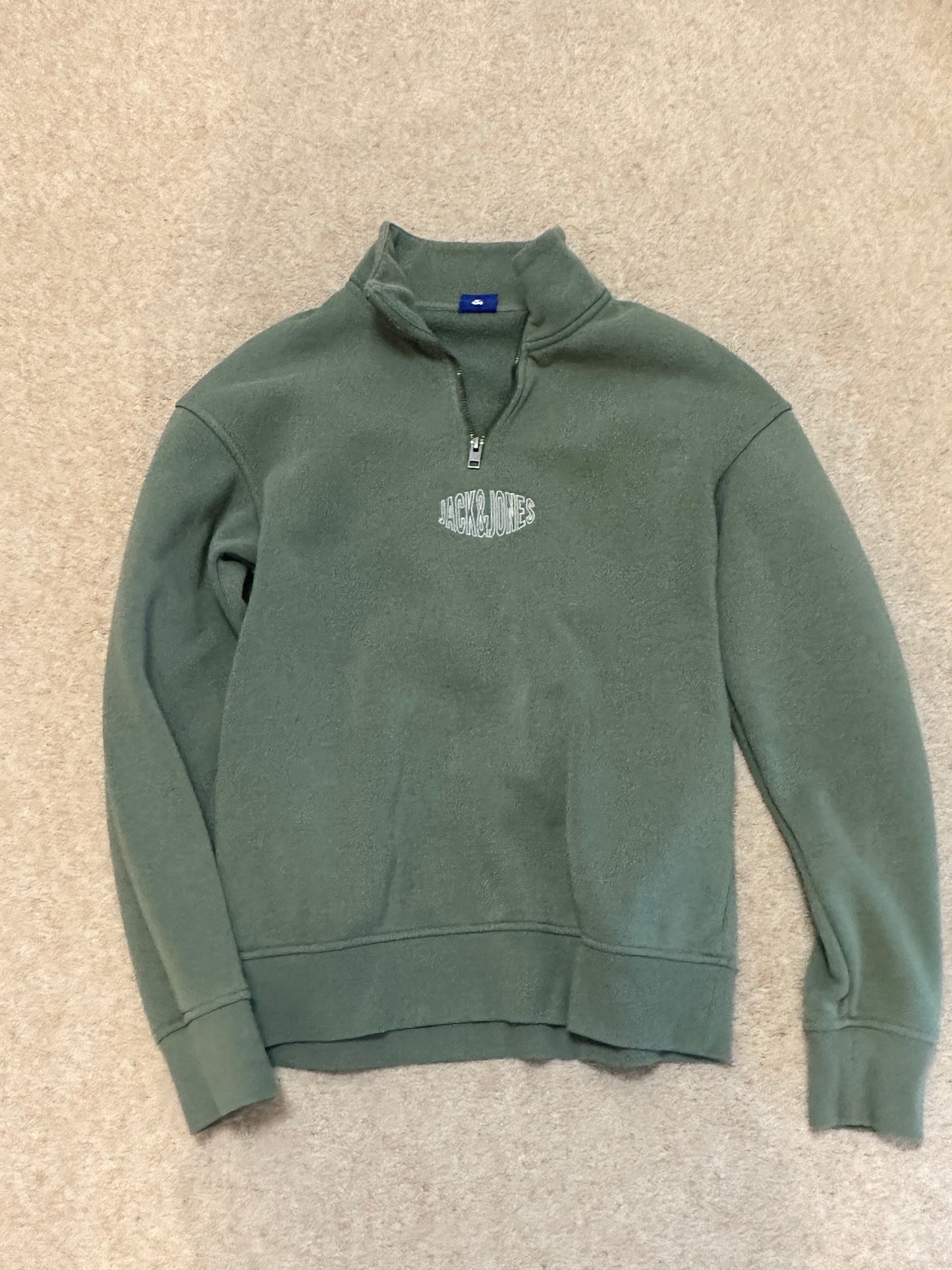 Jack & Jones Quarter Zip - Light Green - Men's S