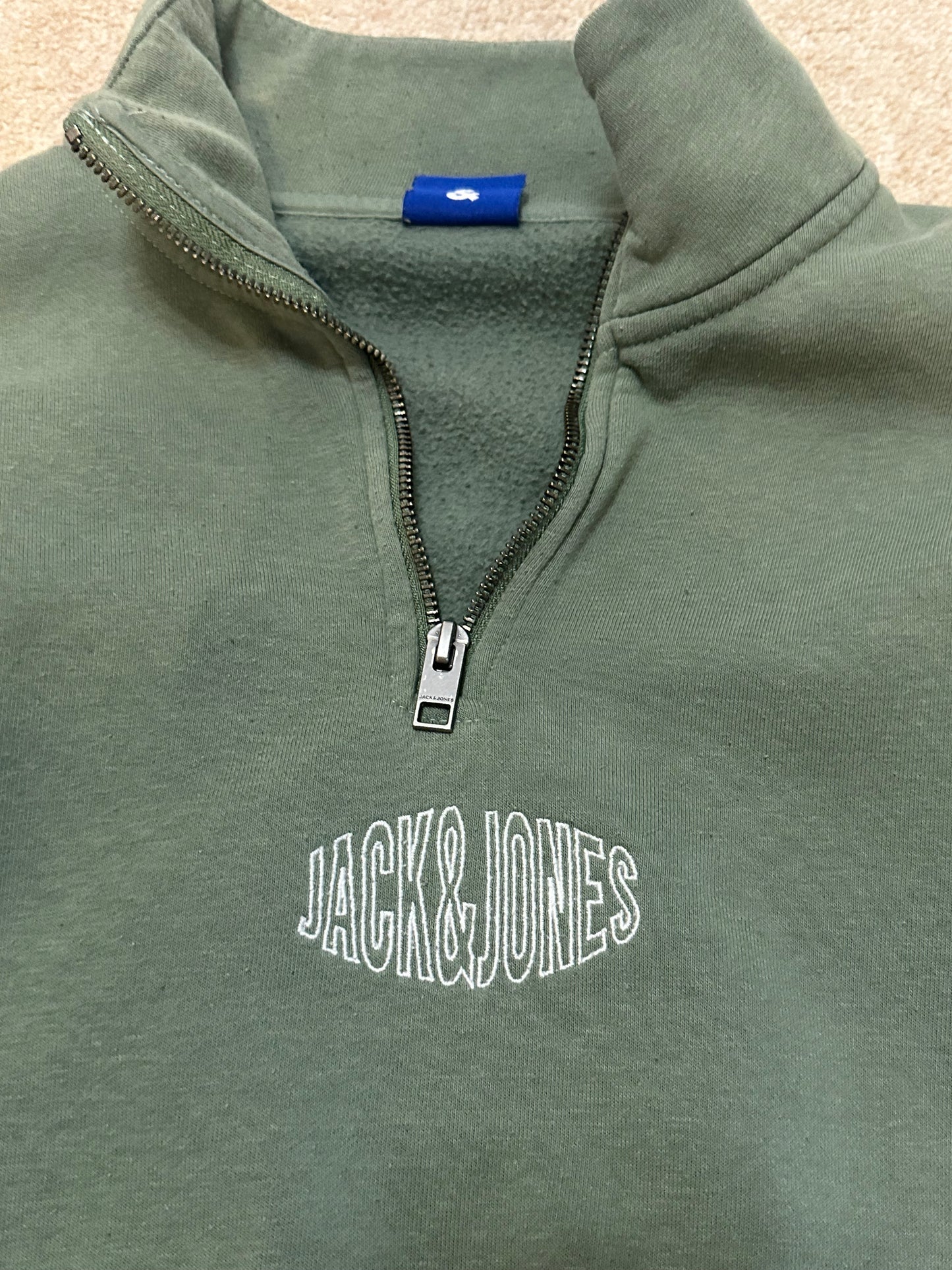 Jack & Jones Quarter Zip - Light Green - Men's S